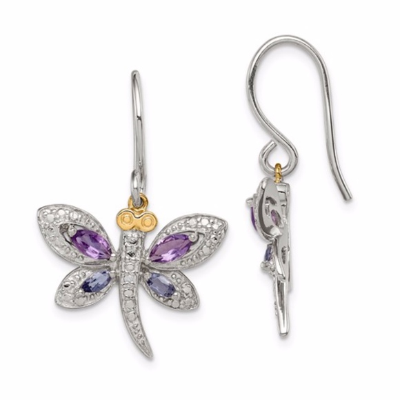 Diamond Dragonfly Earrings